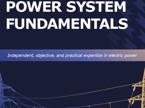 Power Systems Fundamentals cover with transmission lines