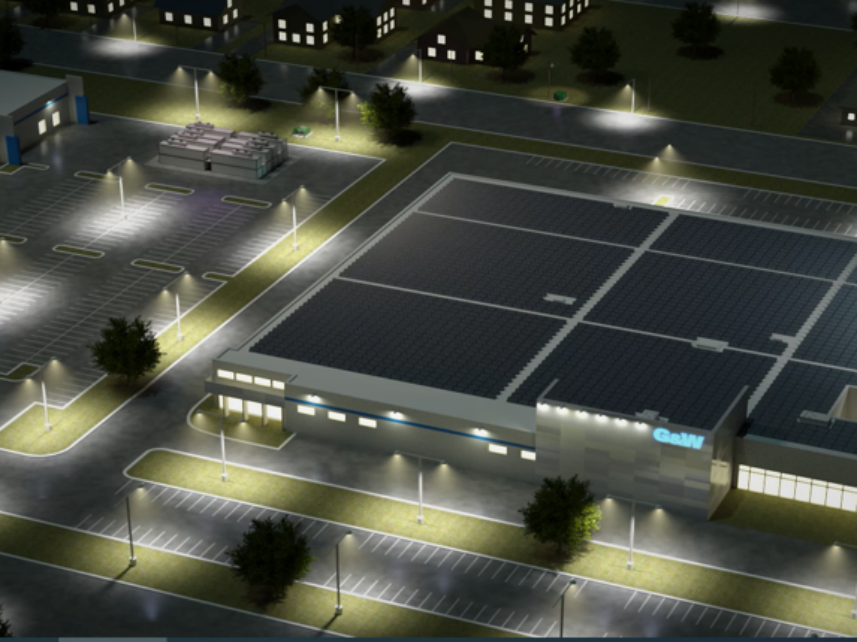 Customer microgrid aerial view.