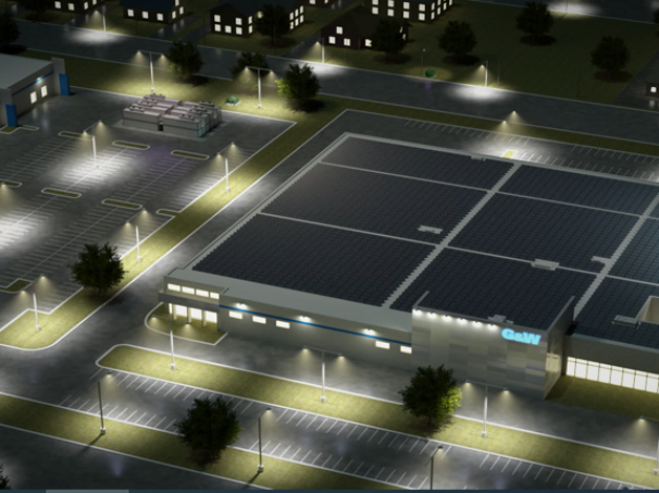 Customer microgrid aerial view.