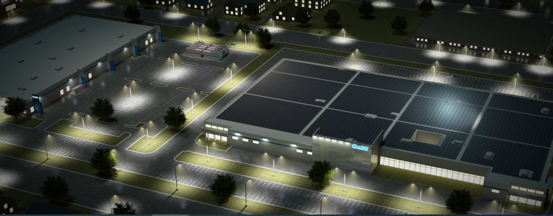 Customer microgrid aerial view.