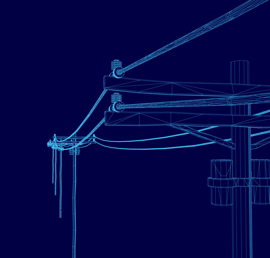 Illustrated distribution line for asset risk performance