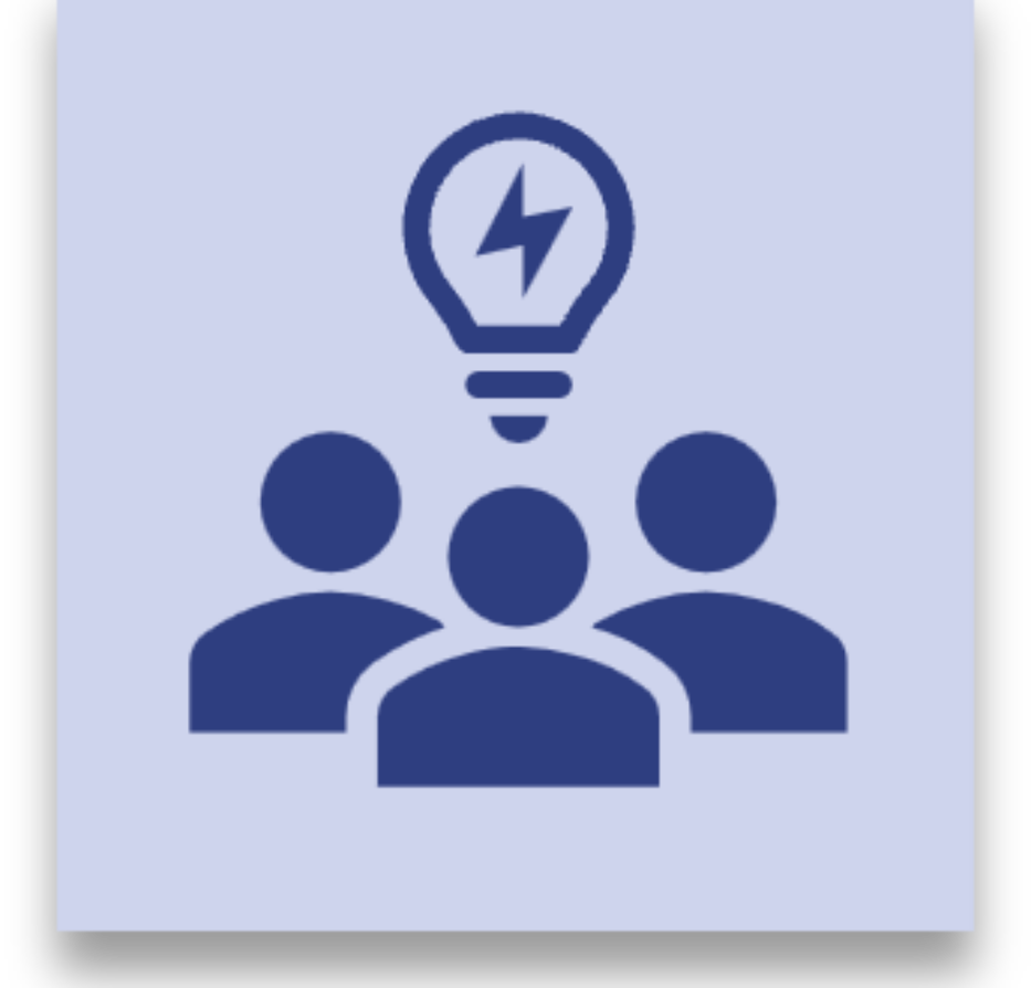 People icon with lightbulb signifying AMI expertise.