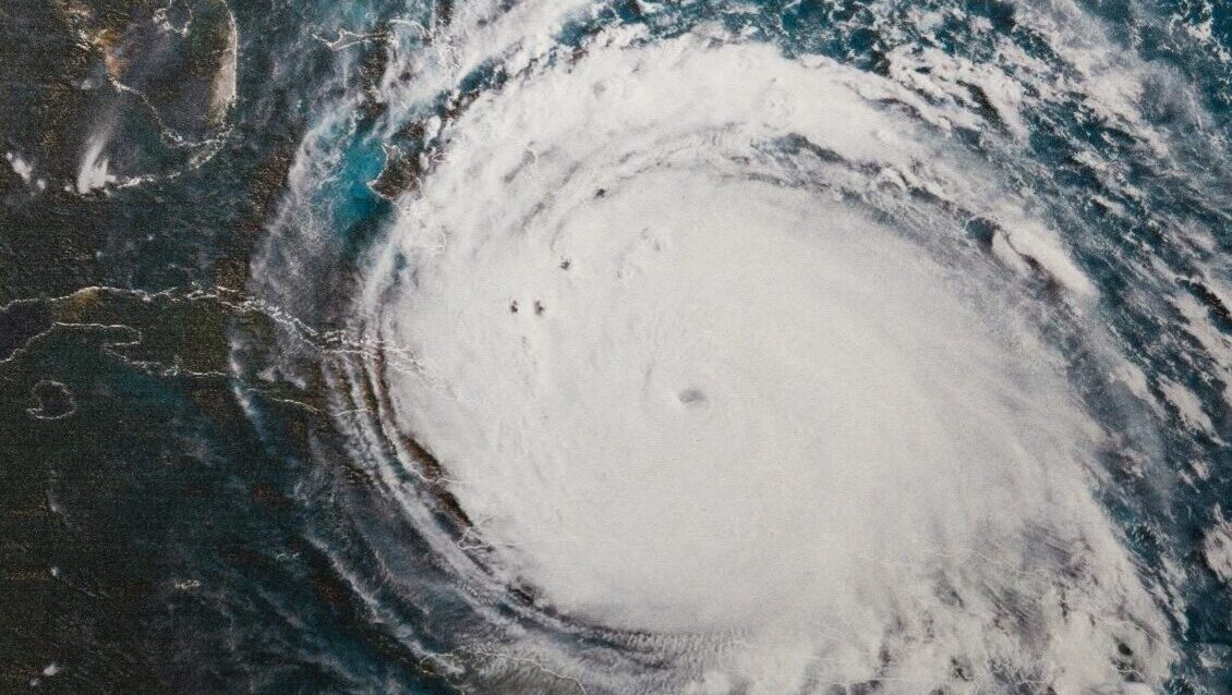 The eye of a hurricane.